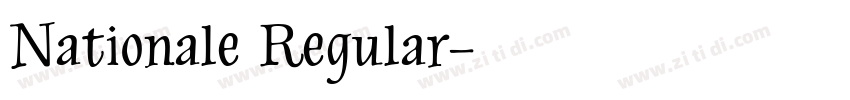 Nationale Regular字体转换